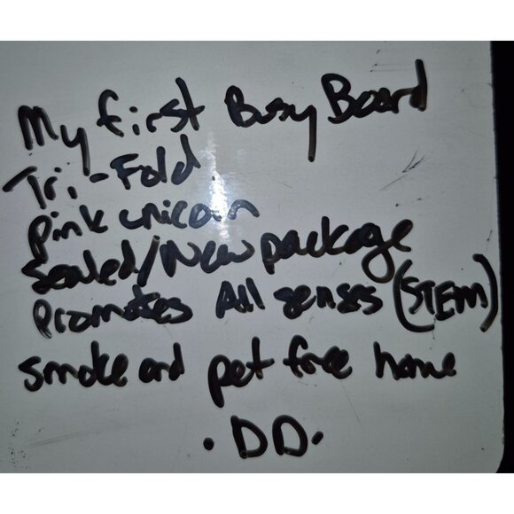 Tri-Fold Pink Unicorn My First Busy Board For Early Education 12M+ STEM Learning - Picture 6 of 6